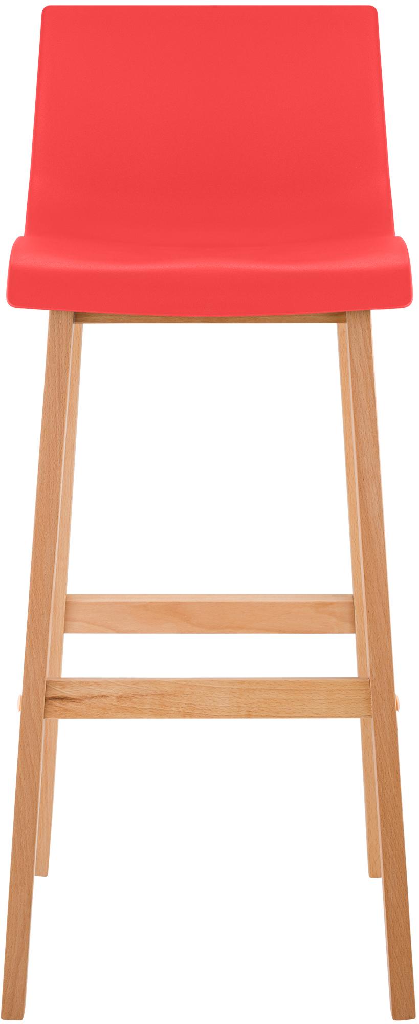 Barhocker Hoover Natura 4-Fuß Gestell, rot