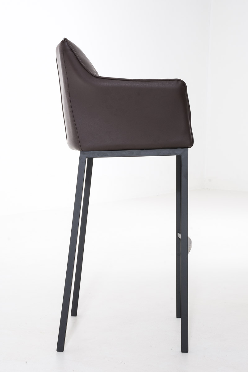 Barhocker Damaso B mit 4-Fuß Gestell, braun