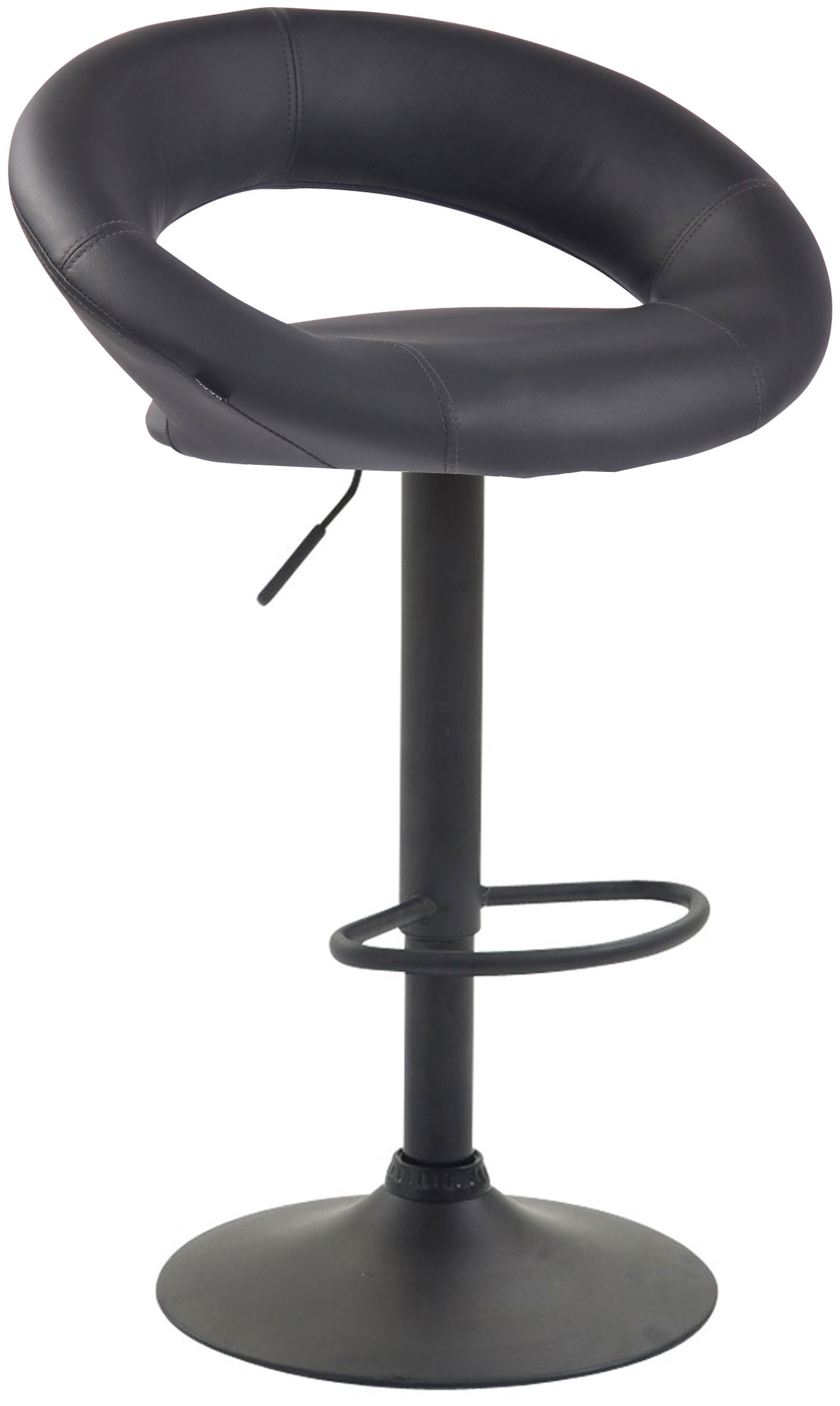 Barhocker Olinda Kunstleder schwarz, grau