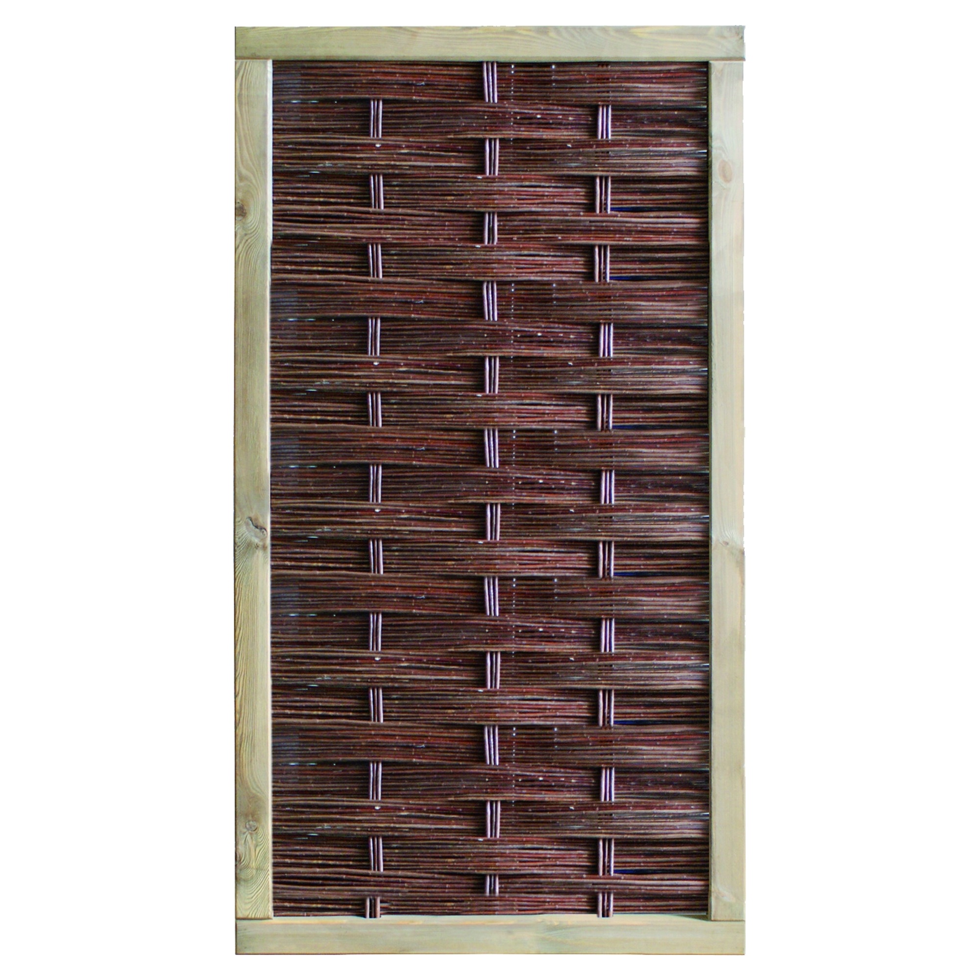 LABO-3D Weidengeflechtzaun, 94 x 180 cm, geschlossen, Rahmen 70 x 35 mm