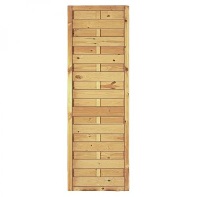 Maxi-Massiv-Zaun 60 x 180 cm, Rahmen 45/45 mm, kdi grün, Lamellen geriffelt & geschraubt