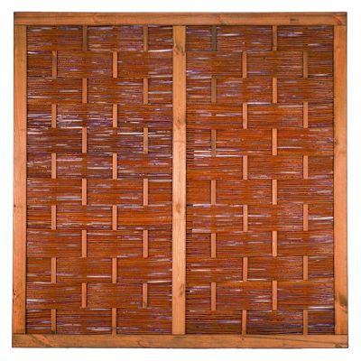 ÄTNA Weidengeflechtzaun 180 x 180 cm, braun gebeizte Weide