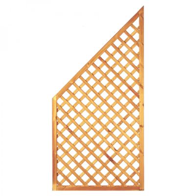 Diagonal-Rankzaun ECKE 90 x 180/90 cm, MW 6 x 6 cm, Rahmen 45/45 mm, kdi grün, Leisten 12 x 30 mm, genagelt