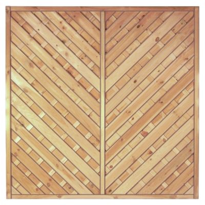 Maxi-Diagonal 1 180 x 180 cm, Rahmen 45/45 mm, kdi grün, Lamellen geriffelt & geschraubt