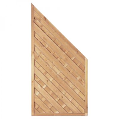 Maxi-Diagonal Ecke 90 x 180/90 cm, Rahmen 45/45 mm, kdi grün, Lamellen geriffelt & geschraubt