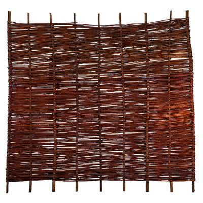 ASO Weidengeflechtzaun, 180 x 180 cm, geflochten auf Haselnußruten