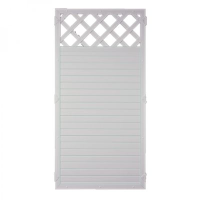 LIGHTLINE KS-Zaun Ranki, 90 x 180 cm, Füllung weiß / Rahmen weiß
