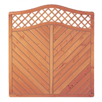 CLASSICO-Serie Krone-Ranki, 180 x 180/190 cm, Lärche/ Douglasie, Rahmen 40/68 mm, Profilbretter 16/118 mm