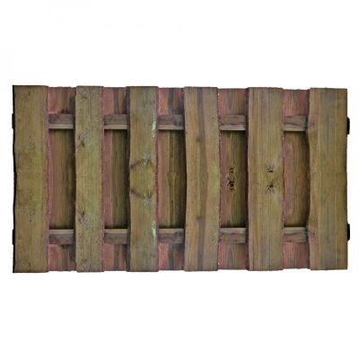 SEELAND-Serie kdi-braun, 180 x 90 cm, Bretter sägerau, ca. 16mm, Riegel 30/80 mm, mit Baumkante