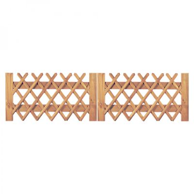 Jägerzaun Doppeltor 300 x 80 cm, Latten 55 mm, kdi braun, ohne Beschlag, ohne Pfosten