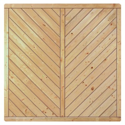 CLASSIC-Serie-Diagonal, 180 x 180 cm, kdi-grün, Rahmen 40/70 mm, Profilbretter 16/118 mm