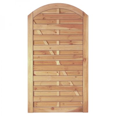 Maxi-Bogen Tor 100 x 180/160 cm, Rahmen 45/90 mm, ohne Beschlag, kdi grün, Lamellen geriffelt & geschraubt