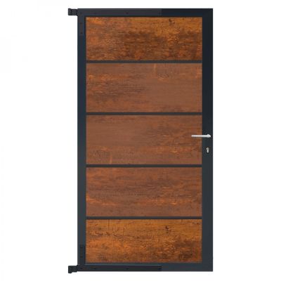 FARÖ-Tor-Komplettset, 90 x 173 cm, Deko-Rost/anthrazit