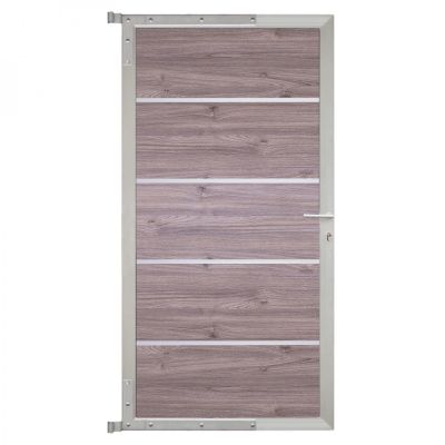 FARÖ-Tor-Komplettset, 90 x 173 cm, Esche-grau/silber