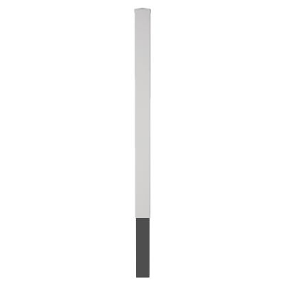 LIGHTLINE KS Pfosten weiß, 9 x 9 x 240 cm, zum einbetonieren, inkl. Pfostenkappe