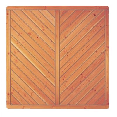 CLASSICO-Serie gerade, 180 x 180 cm, Lärche/ Douglasie, Rahmen 40/68 mm, Profilbretter 16/118 mm