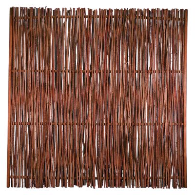 PEPE Haselnusszaun, 180 x 180 cm, Haselnussruten, Rahmen ca. 45 x 25 mm, braun gebeizt