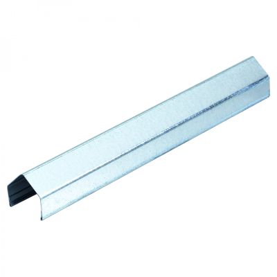 PROTEC Rahmenprofil aus Metall 180 cm, Pyramide, WEIßALUMINIUM, für 45 mm Rahmen, Polyesterbeschichtet