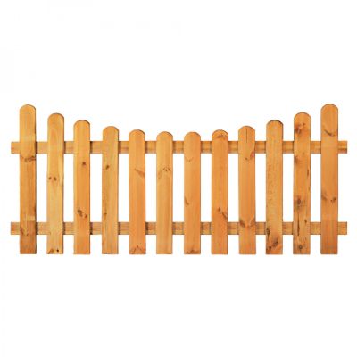 HEIKO-Gartenzaun Unterbogen, 180 x 80/65 cm, kdi-grün, Latten 20/90 mm, glatt, Riegel 25/70 mm