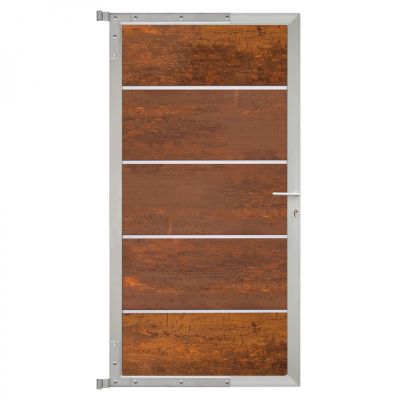 FARÖ-Tor-Komplettset, 90 x 173 cm, Deko-Rost/silber