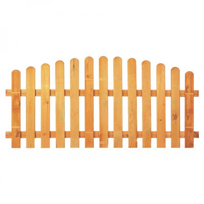 HEIKO-Gartenzaun Hochbogen 200 x 80/95cm, Latten 20/90 mm, glatt, kdi grün, Riegel 25/70 mm