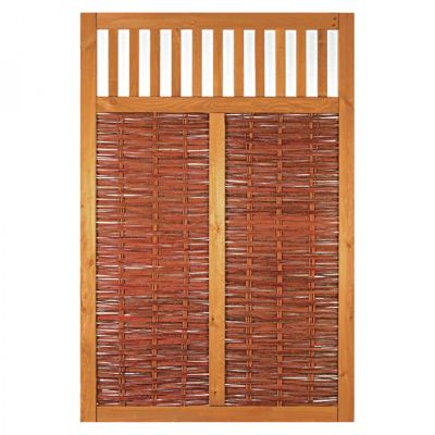 VESUV Weidengeflechtzaun 120 x 180 cm, braun gebeizte Weide