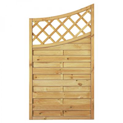 Maxi-Doppelbogen 2 90 x 160/140 cm, Abschluß, Rahmen 45/45 mm, kdi grün, Lamellen geriffelt & geschraubt