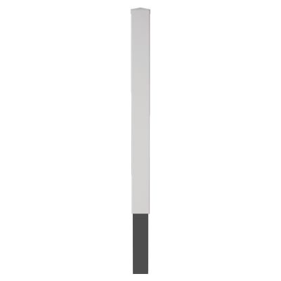LIGHTLINE KS Pfosten weiß, 9 x 9 x 150 cm, zum einbetonieren, inkl. Pfostenkappe