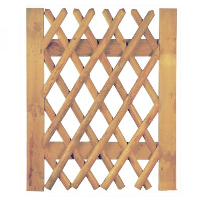 Jägerzaun Tor 100 x 120 cm, Latten 55 mm, kdi braun, ohne Beschlag, ohne Pfosten