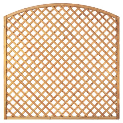 Bogen-Rankzaun-Serie 180 x 180/160 cm, MW 6 x 6 cm, Rahmen 45/45 mm, kdi grün, Leisten 12 x 30 mm, genagelt