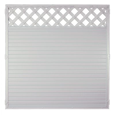 LIGHTLINE KS-Zaun Ranki, 180 x 180 cm, Füllung weiß / Rahmen weiß