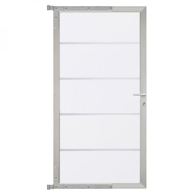 FARÖ-Tor-Komplettset, 90 x 173 cm, weiß/silber