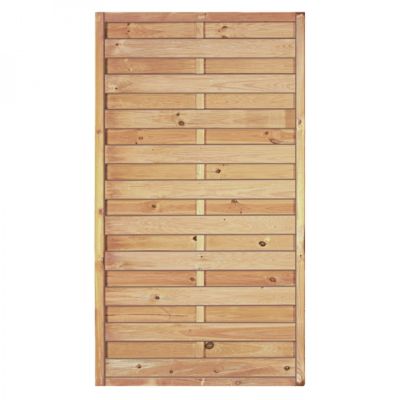 Maxi-Massiv-Zaun 100 x 180 cm, Rahmen 45/45 mm, kdi grün, Lamellen geriffelt & geschraubt