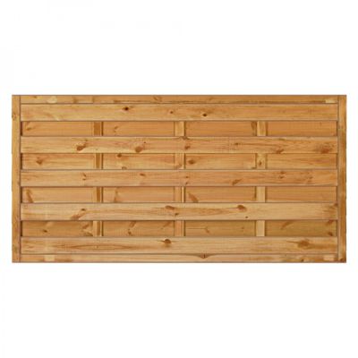 Maxi-Massiv-Zaun 180 x 90 cm, Rahmen 45/45 mm, kdi grün, Lamellen geriffelt & geschraubt