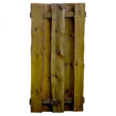 SEELAND-Serie kdi-braun, 90 x 180 cm, Bretter sägerau, ca. 16mm, Riegel 30/80 mm, mit Baumkante