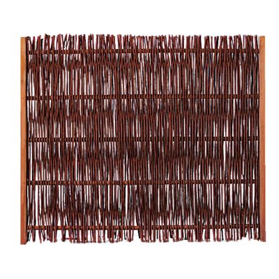 FUEGO Weidengeflechtzaun, 120 x 100 cm, m.seitl. Rahmen