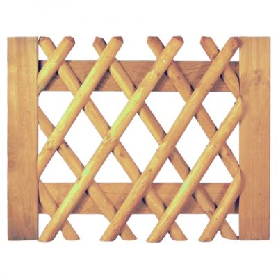 Jägerzaun Tor 100 x 80 cm, Latten 55 mm, kdi braun, ohne Beschlag, ohne Pfosten