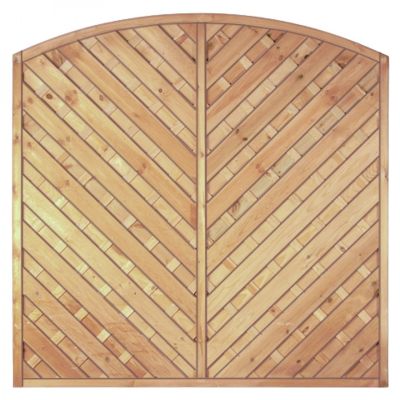 Maxi-Diagonal-Bogen 180 x 180/160 cm, Rahmen 45/45 mm, kdi grün, Lamellen geriffelt & geschraubt