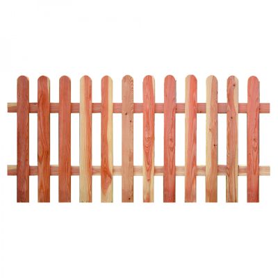 ANHOLT-Serie Vorgartenzaun Lärche, 180 x 80 cm, Latten 18/88 mm, Riegel 24/68 mm
