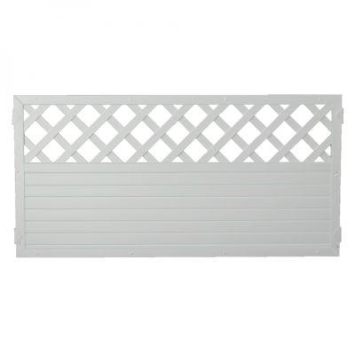 LIGHTLINE KS-Zaun Ranki, 180 x 90 cm, Füllung weiß / Rahmen weiß