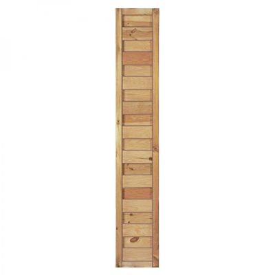 Maxi-Massiv-Zaun 30 x 180 cm, Rahmen 45/45 mm, kdi grün, Lamellen geriffelt & geschraubt