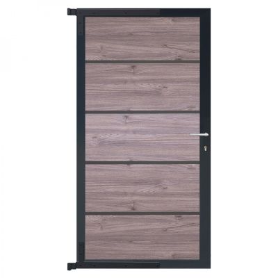 FARÖ-Tor-Komplettset, 90 x 173 cm, Esche-grau/anthrazit